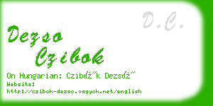 dezso czibok business card